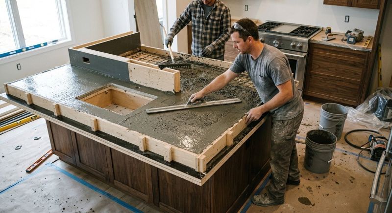 Concrete Counter Installation in Marin County, CA